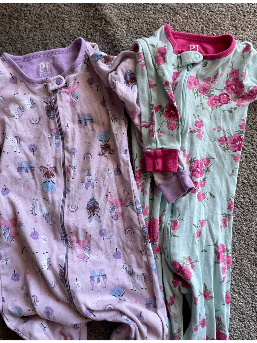 Girls size 4T footed pjs